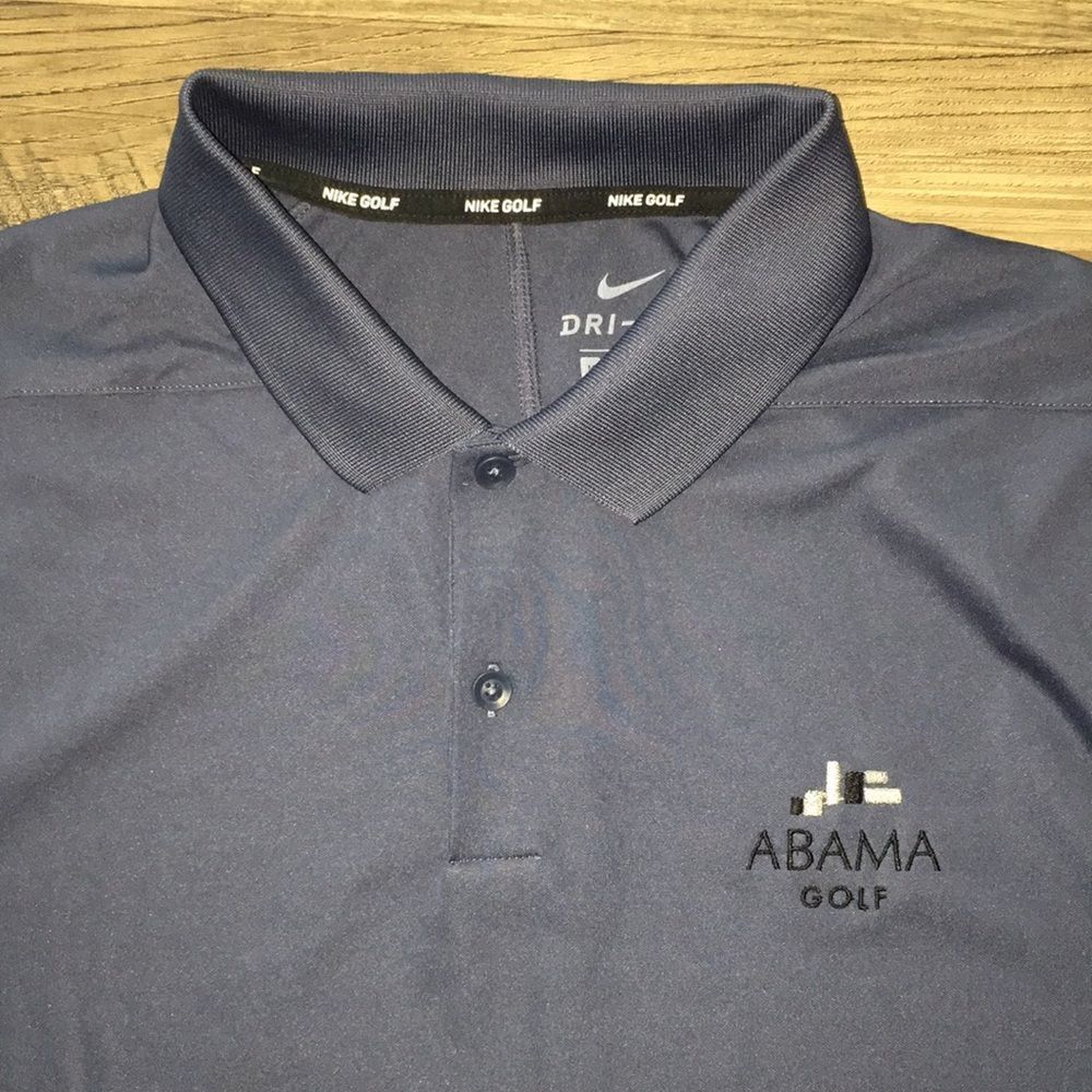 Nike new gray Golf Abama Golf Tenerife Spain Vacation party time Resort Shirt M